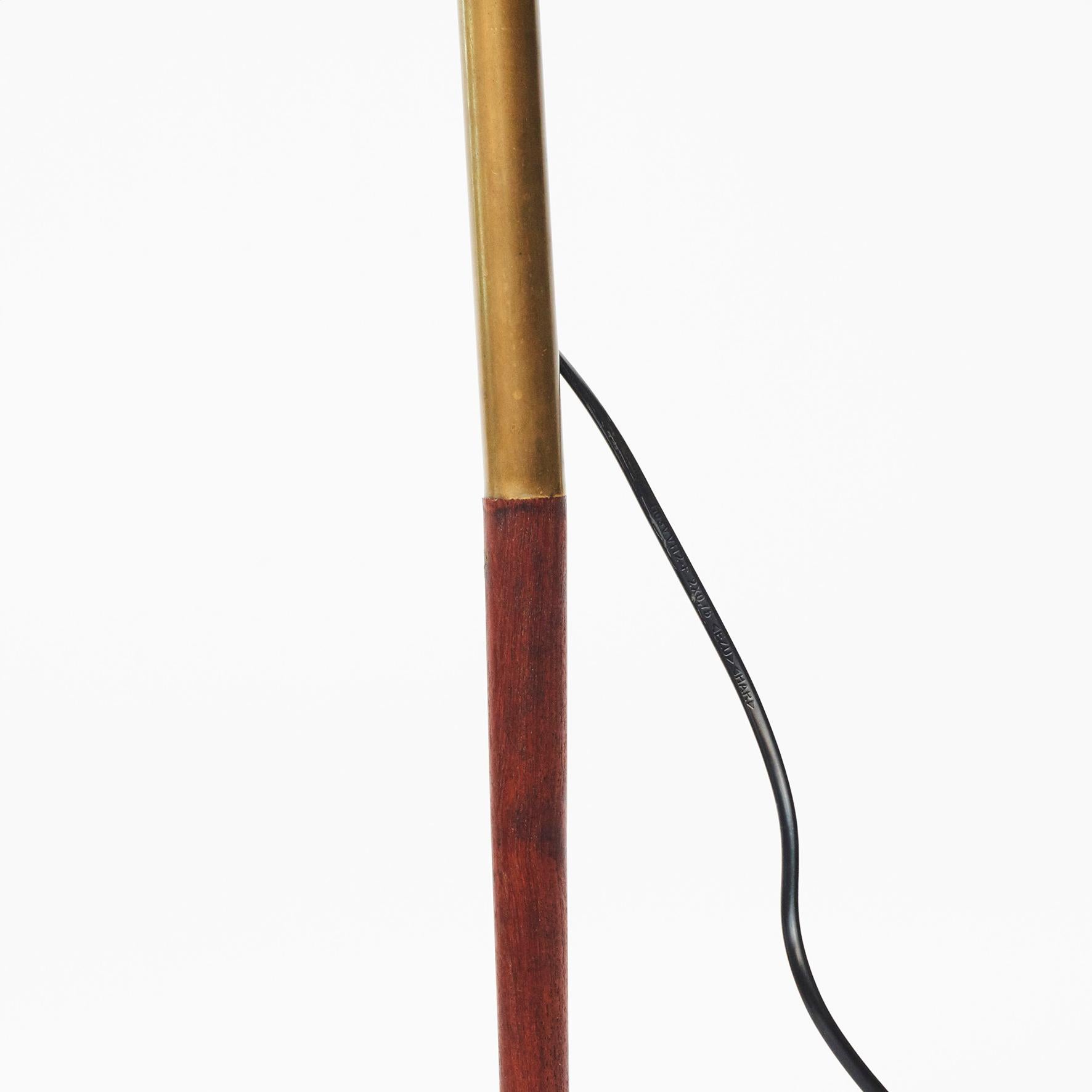 Lampada da terra in legno di teak 