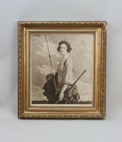 Fishing Print Of Lady Angler, Queen Mother.
