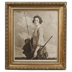 Fishing Print Of Lady Angler, Queen Mother.