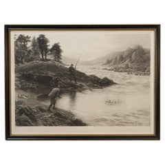 Fishing-Druck, Lachs-Fischen auf dem Dee von Joseph Farquharson