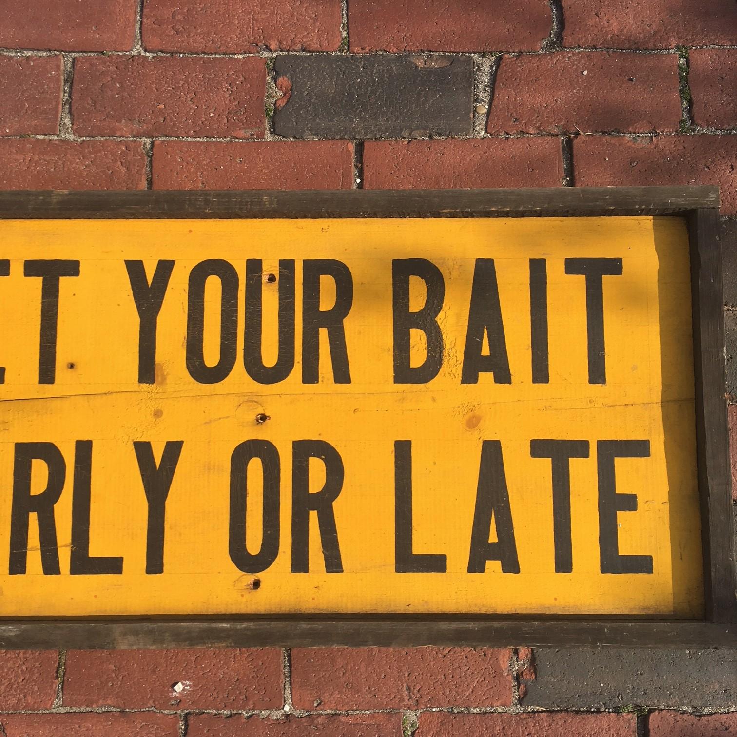 Folk Art Fishing Trade Sign, circa 1930s