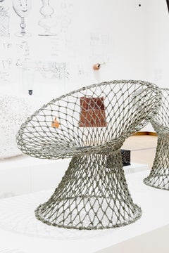 Fishnet Chair, by Marcel Wanders, Hand-Knotted Chair, 2001, Green
