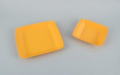 Fiskars, Finland. "Fiskamin". 12 Retro Plates in Yellow Melamine