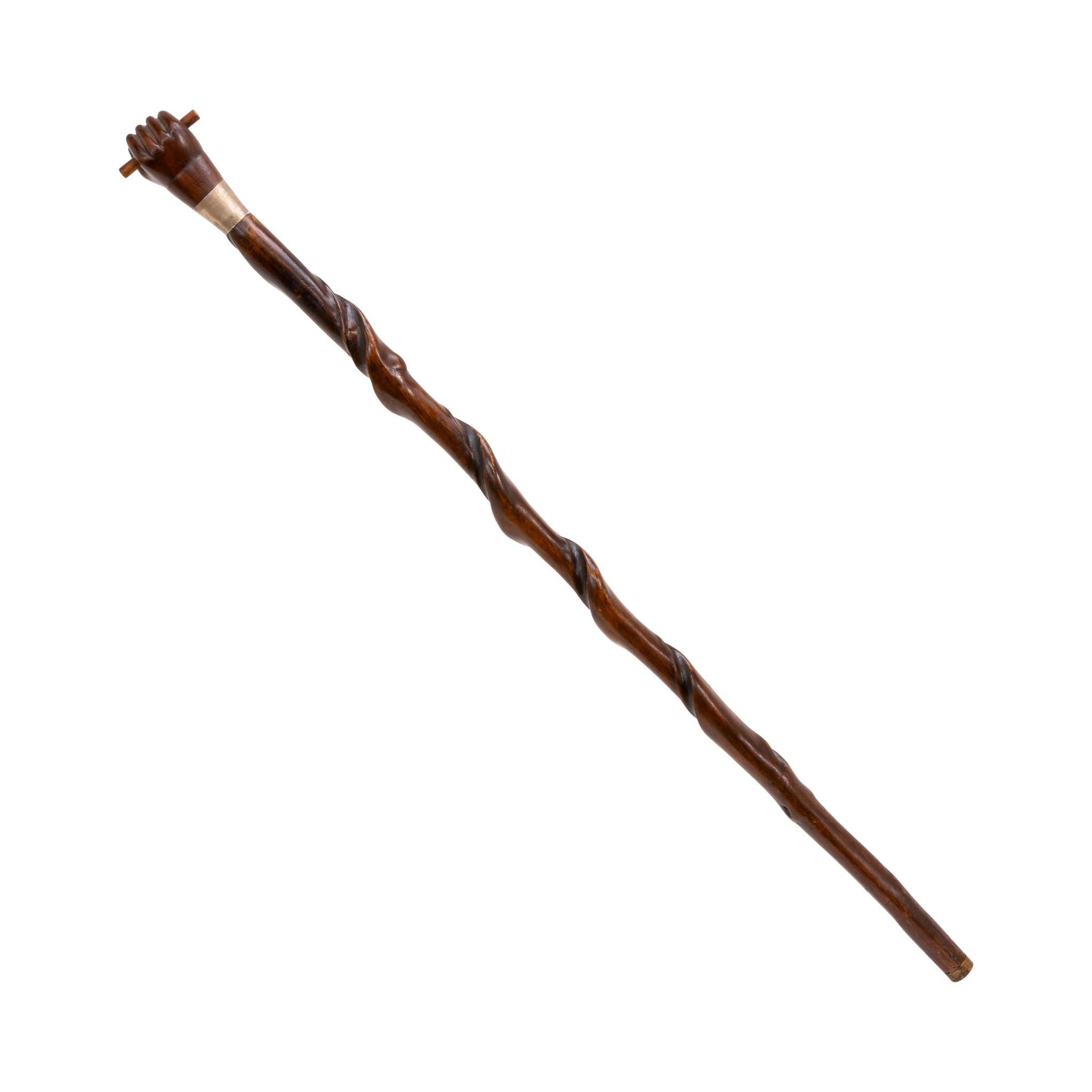 Fist Corkscrew Sword Cane In Good Condition For Sale In Coeur d'Alene, ID