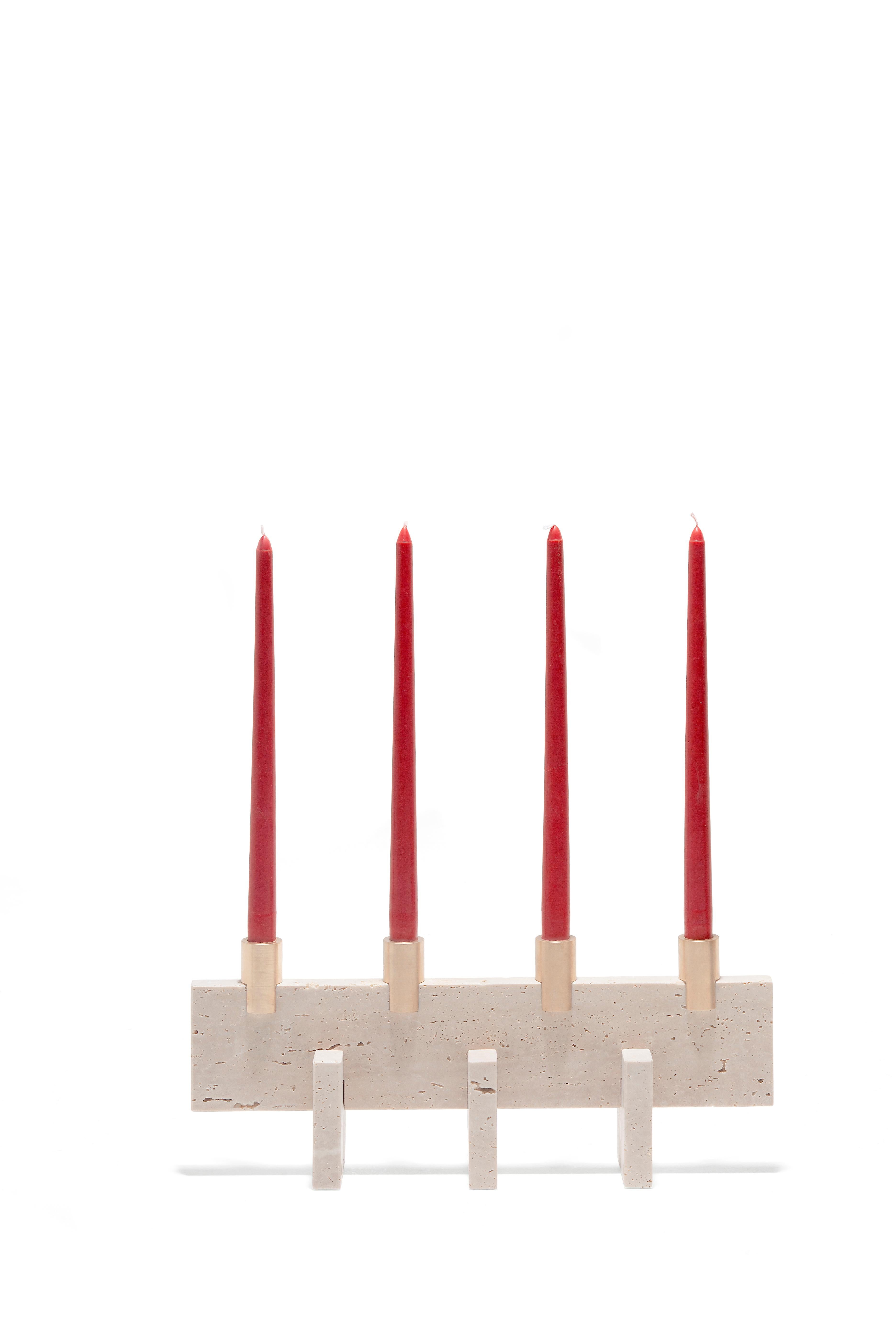 Fit candle 4 by Joseph Vila Capdevila
Material: Travertino marble, brass
Dimensions: 17 x 42 x 9 cm
Weight: 3.7 kg 


Aparentment is a space for creation and innovation, experimenting with materials with the goal to develop robust, lasting and