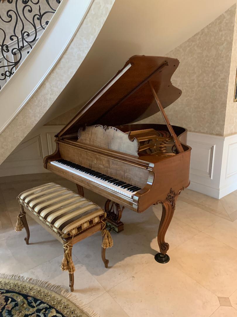 Fit for a King Steinway Louis XV Grand Piano in Beautiful Circassian Walnut 10