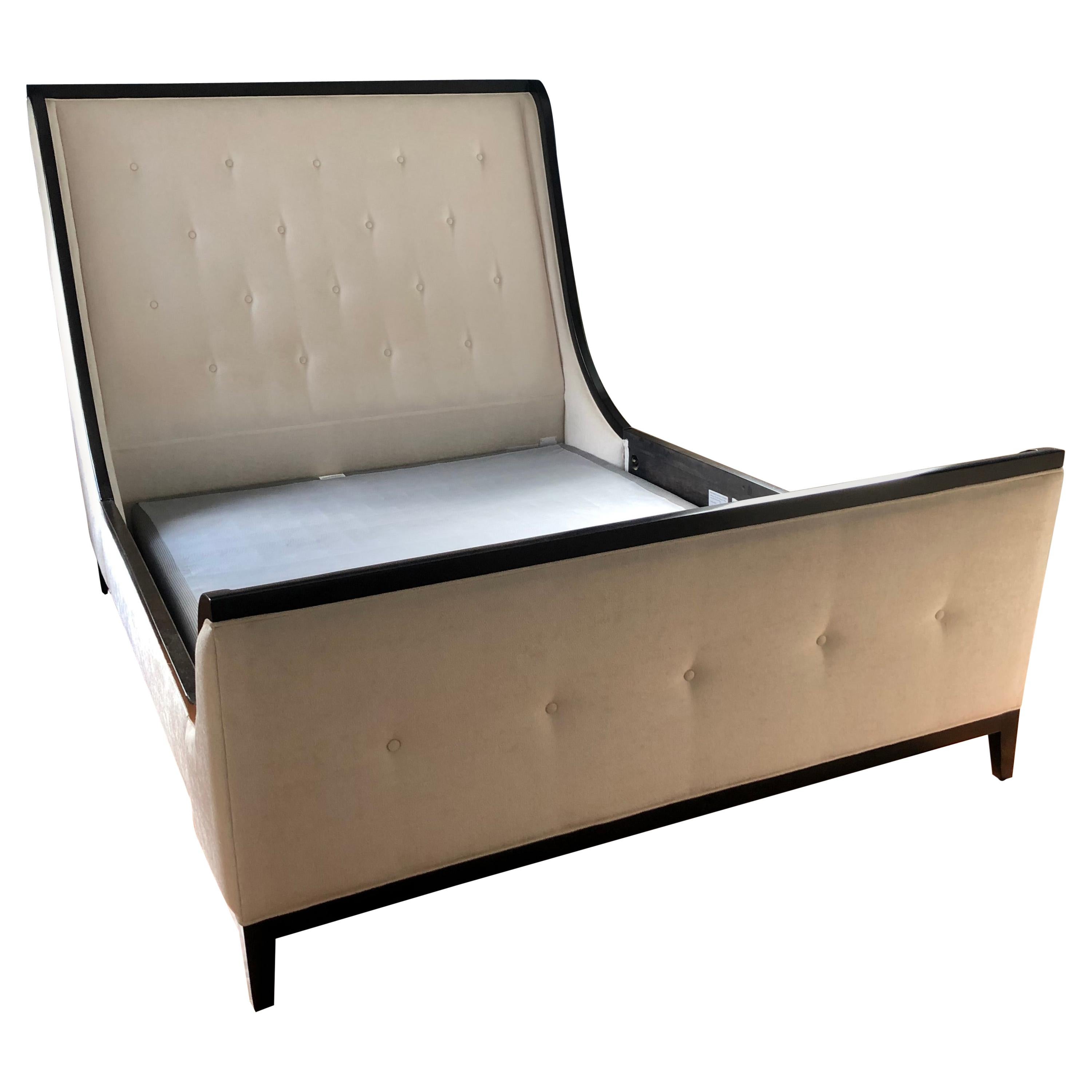 Fit for a Queen Luxe Upholstered Sleigh Bed