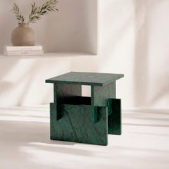 "Fit Side Table" Green Macael Marble Side Table by Aparentment Studio