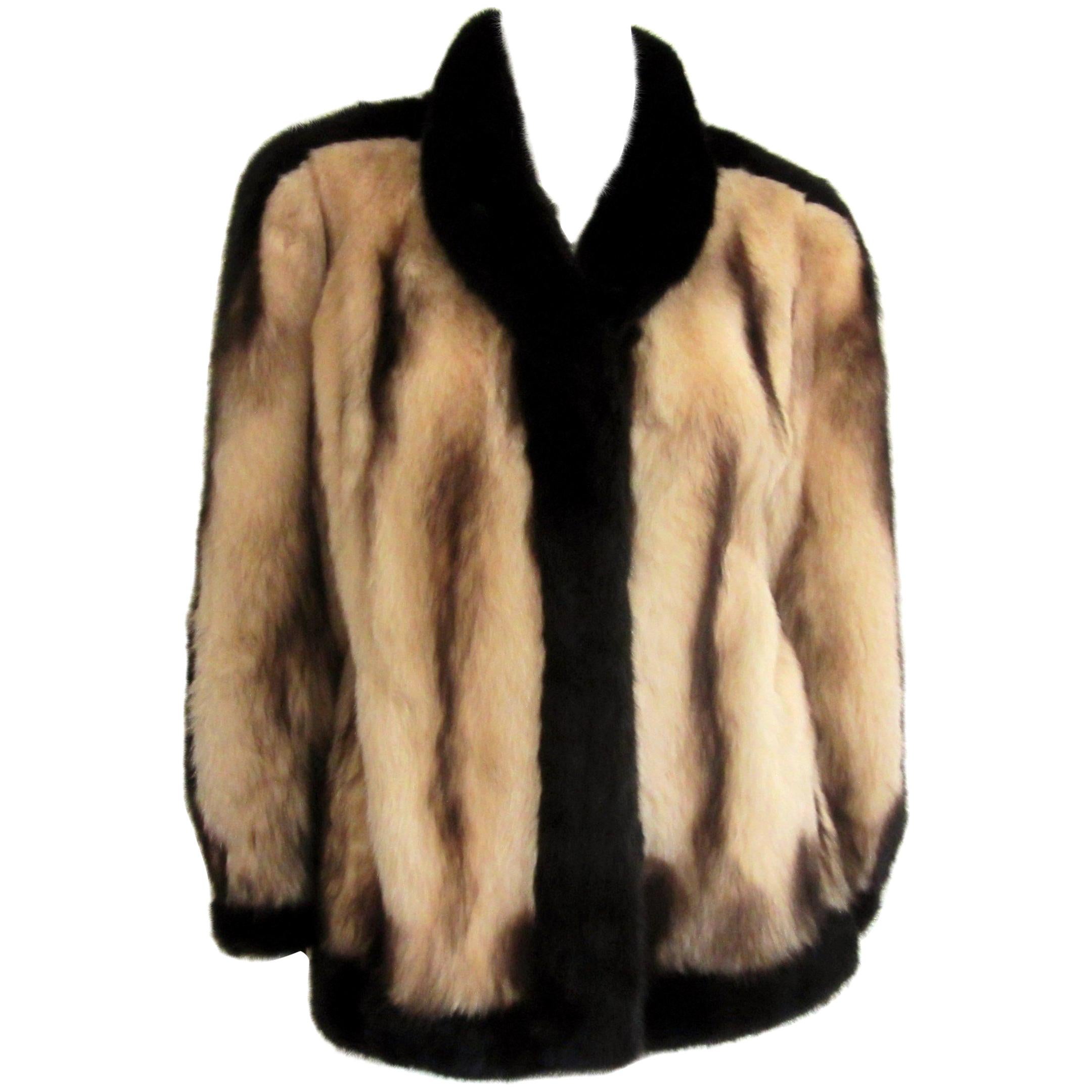 Fitch & Mink Soft Supple Fur Jacket Coat  For Sale