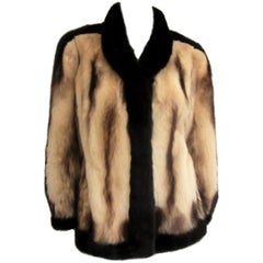 Retro Fitch & Mink Soft Supple Fur Jacket Coat 