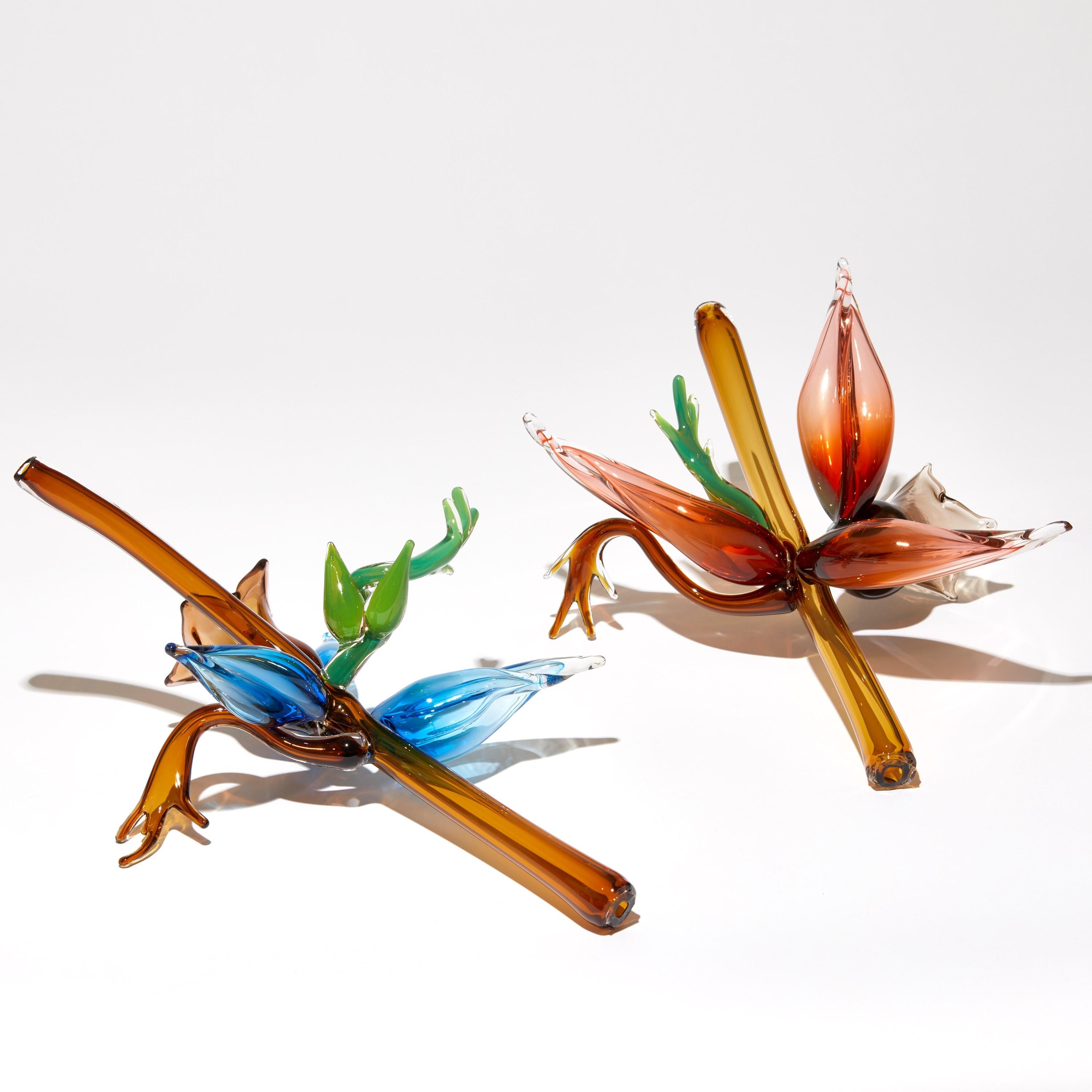 Fitchia Manga, botanical & floral handmade glass sculpture by Michèle Oberdieck 4