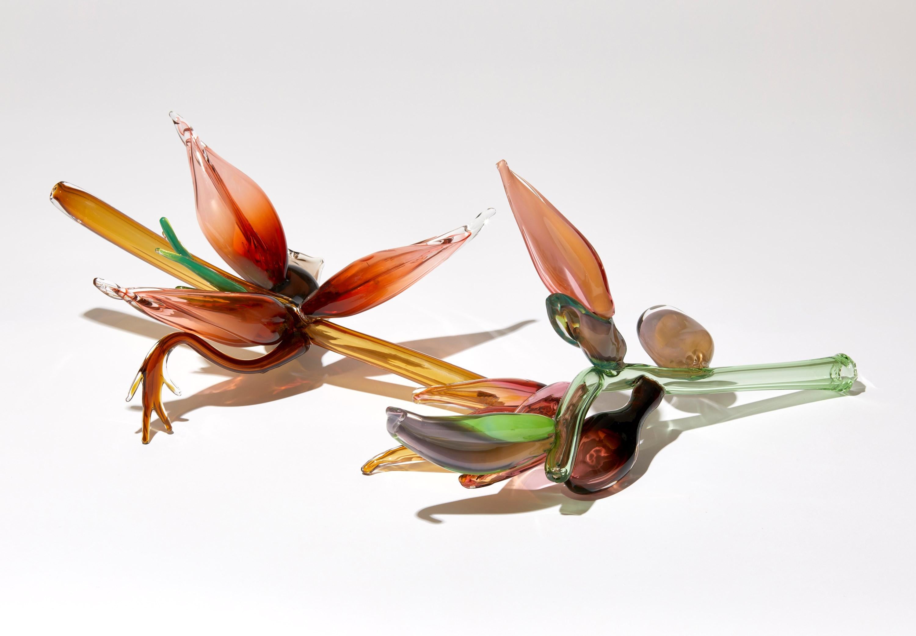 Fitchia Manga, botanical & floral handmade glass sculpture by Michèle Oberdieck 5