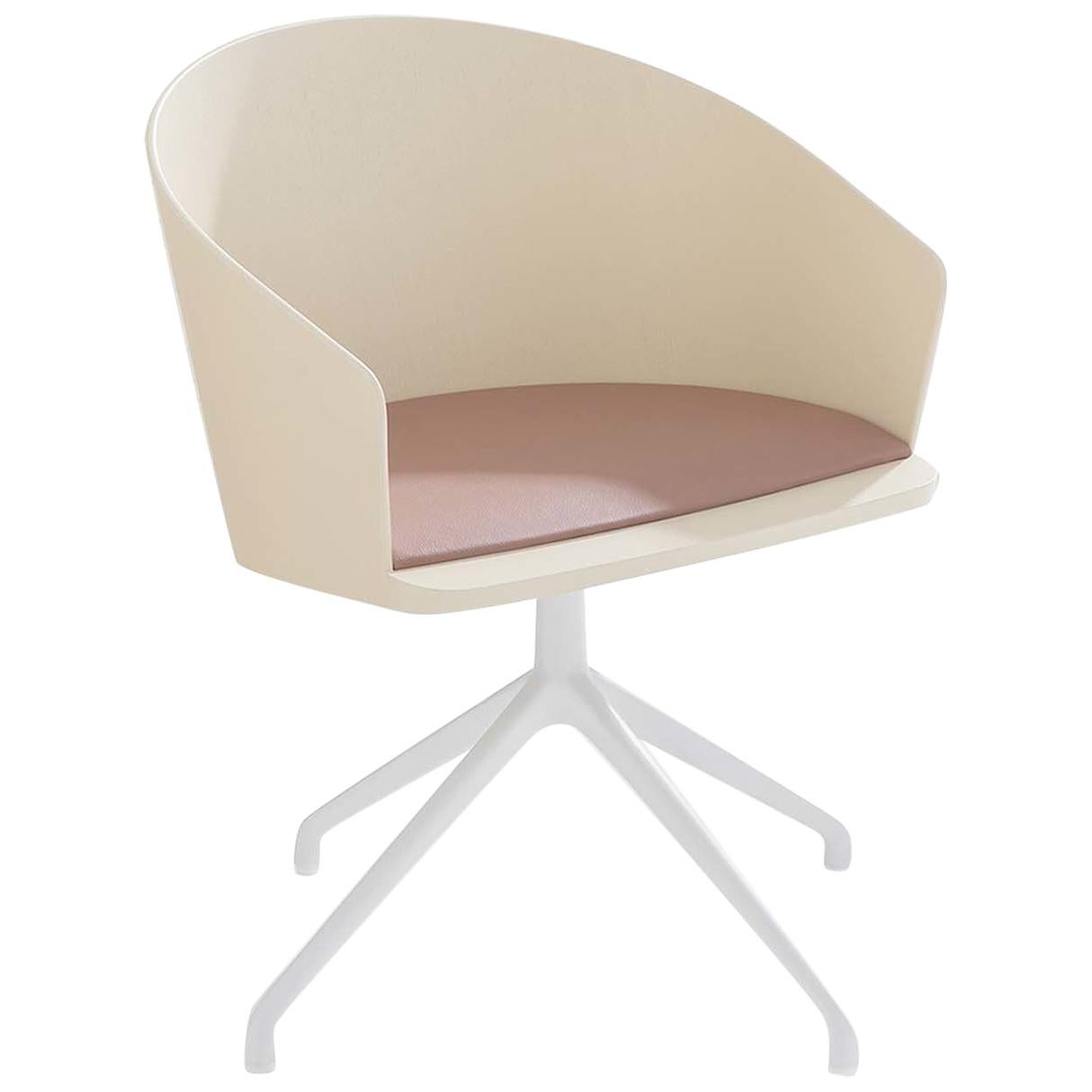 Fitt Hug 054 Pink and White Swivel Chair by Victor Carrasco