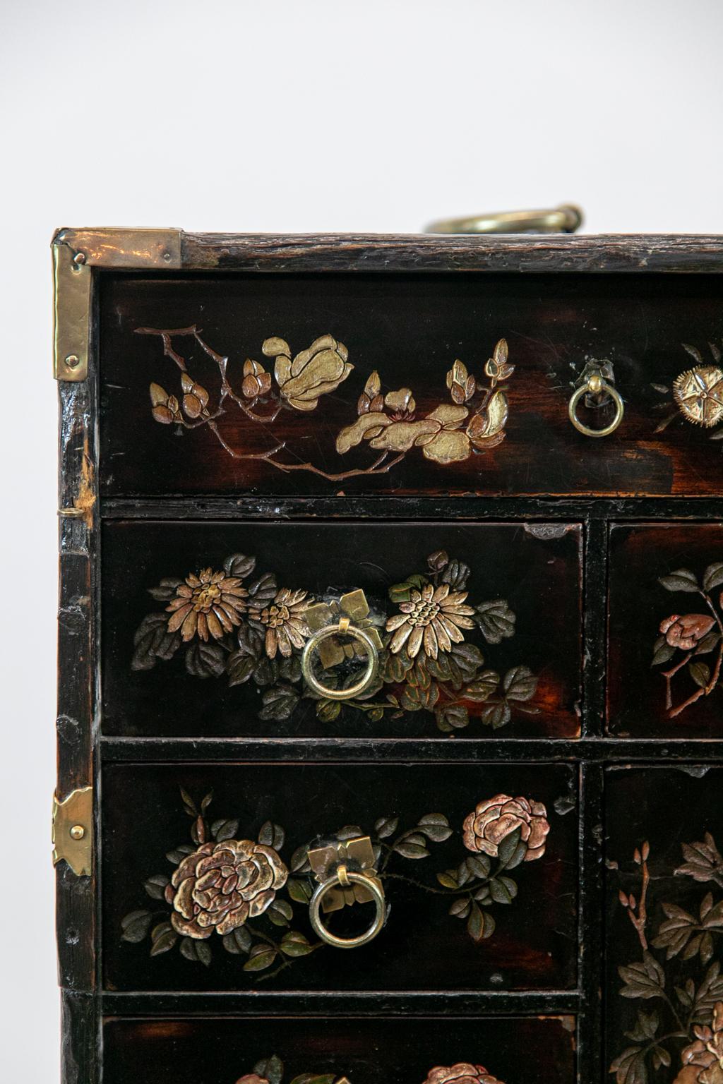 Fitted Chinoiserie Chest on Stand For Sale 2