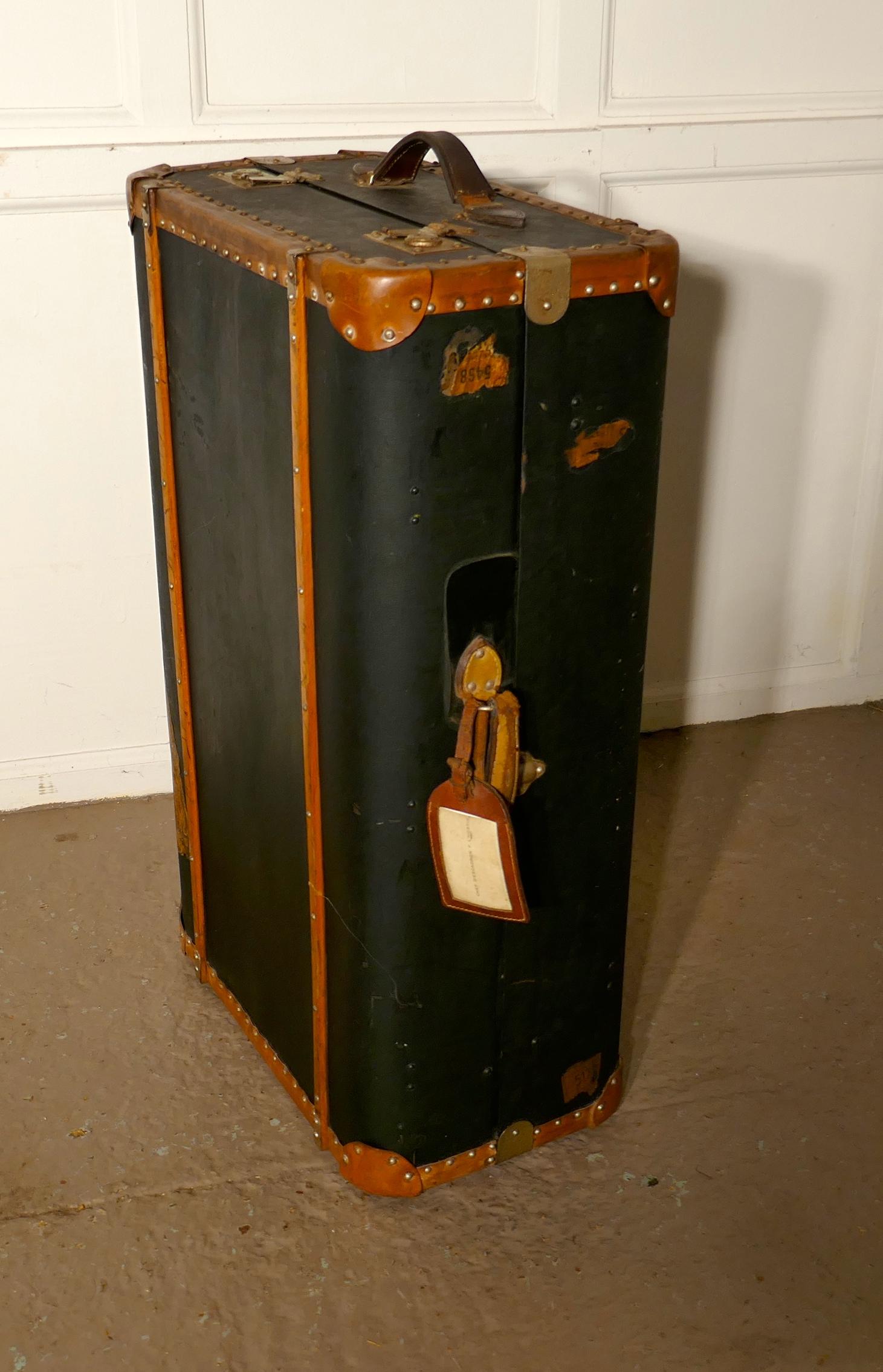 Arts and Crafts  Fitted Steamer Trunk Cabin Wardrobe  For Sale