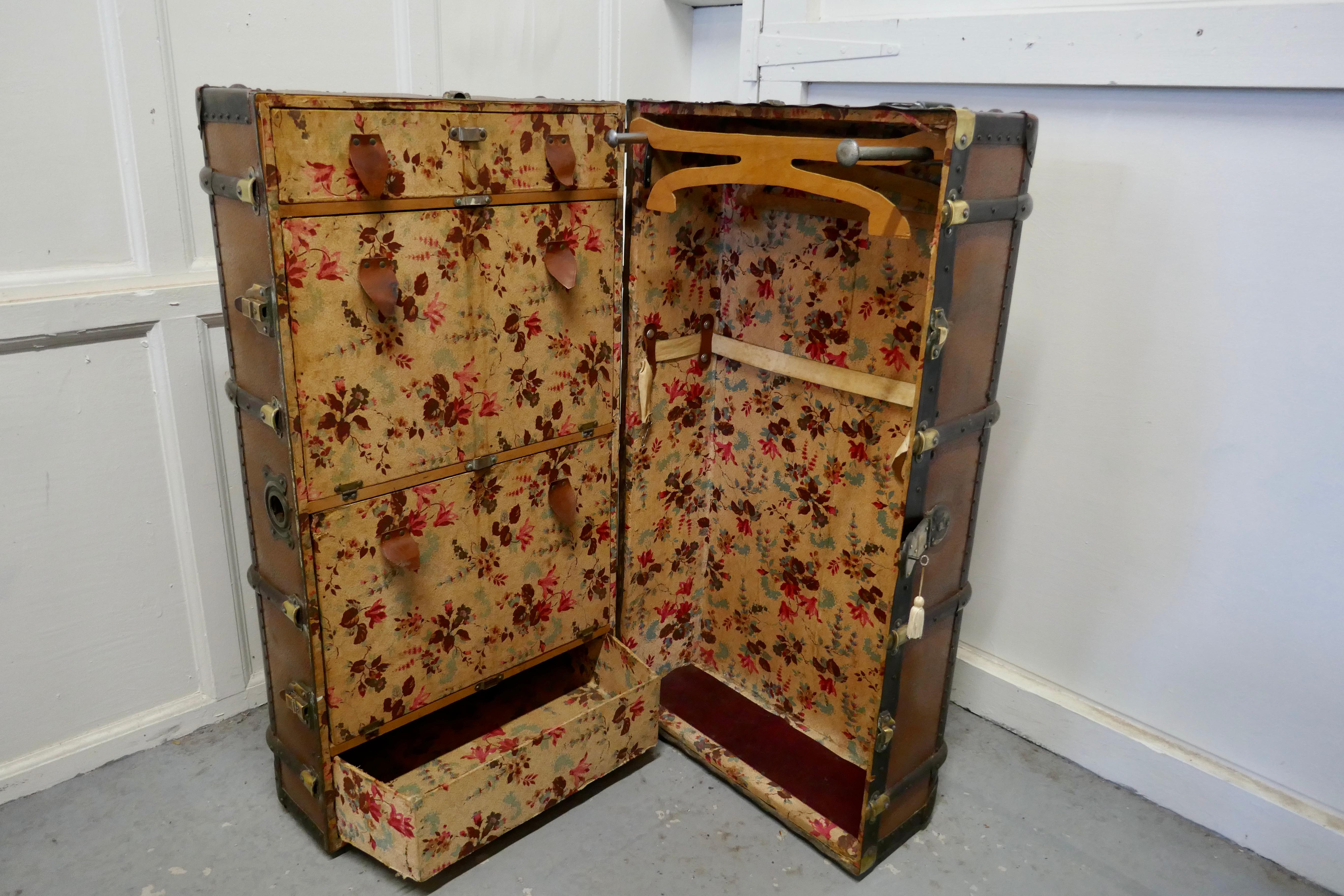 Canvas Fitted Steamer Trunk or Cabin Wardrobe
