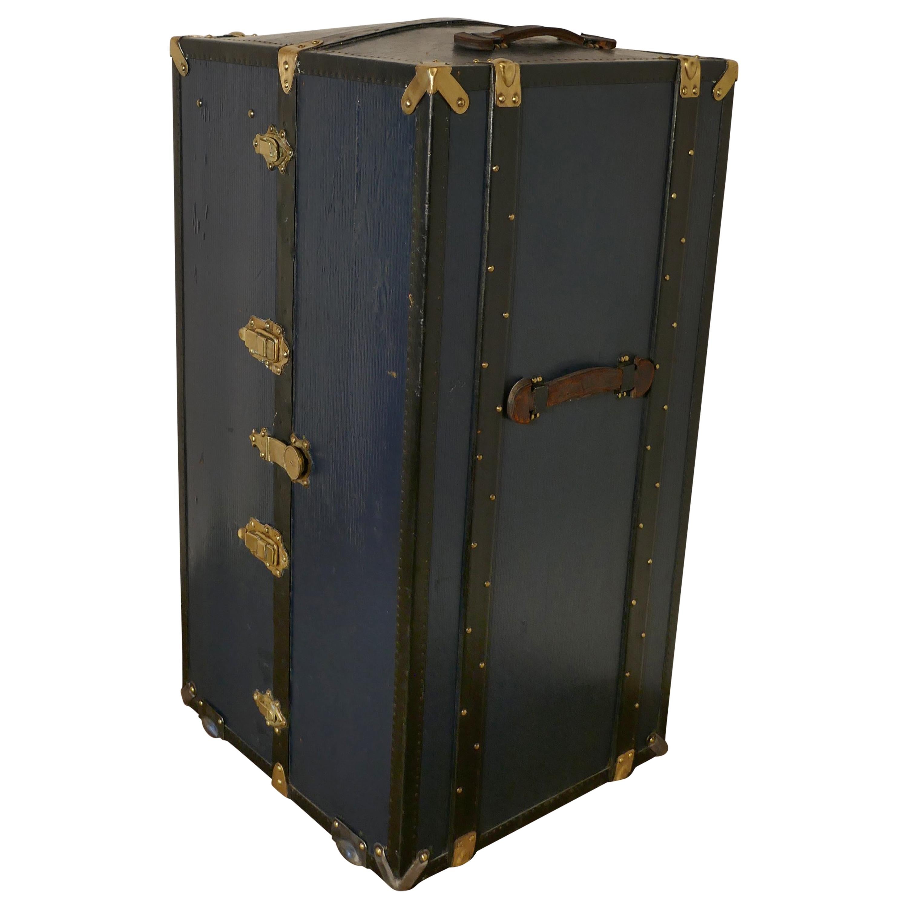Fitted Steamer Trunk or Cabin Wardrobe, portmanteau by LG Paris