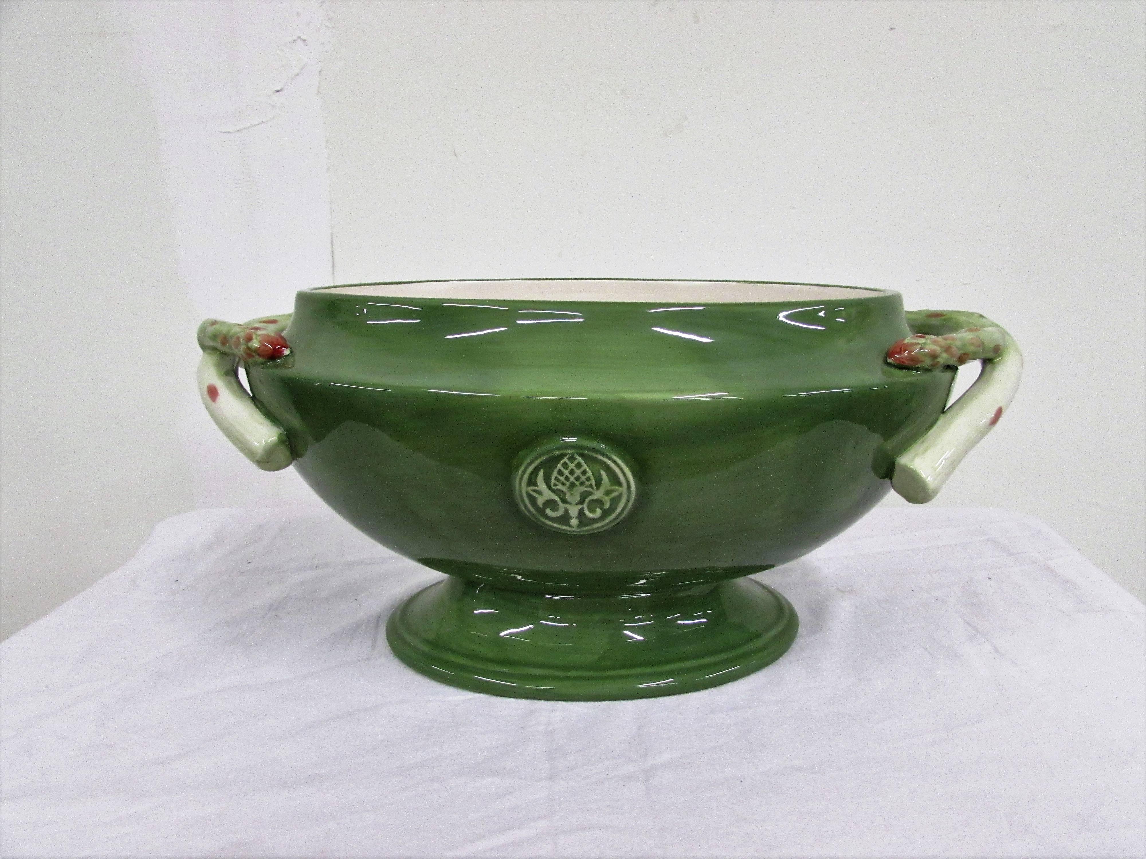 Fitz and Floyd 1960s Giardino Faience Tureen For Sale 3