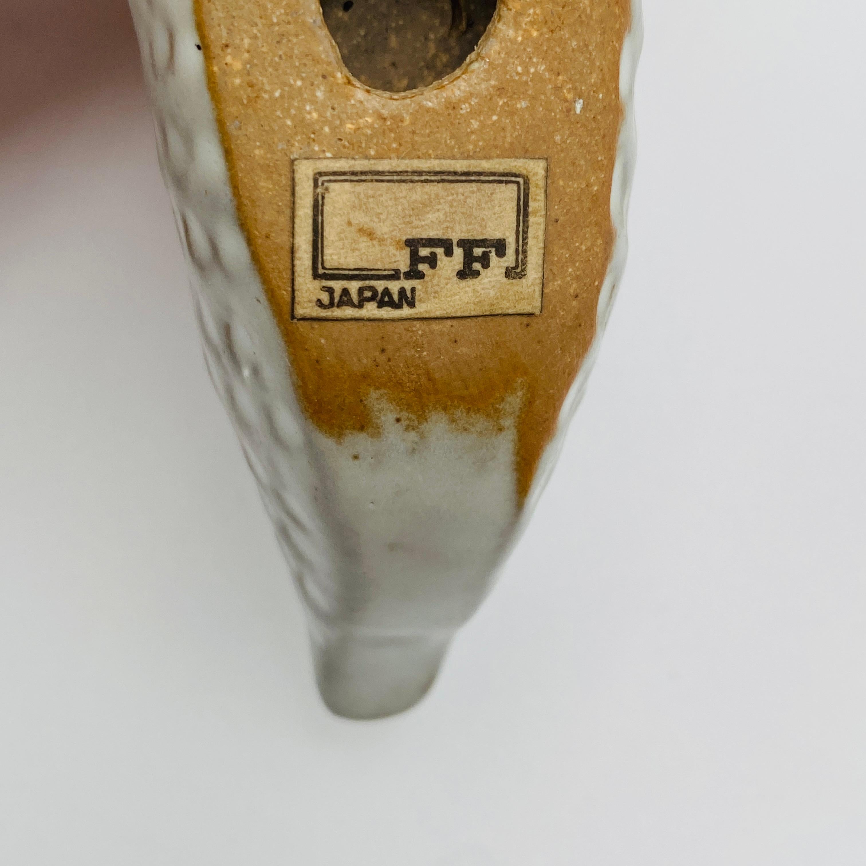 Vernissé Porte-serviettes oiseaux en céramique Fitz and Floyd, Japon, 1970 en vente