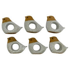 Vintage Fitz and Floyd Ceramic Bird Napkin Holders, Japan, 1970s