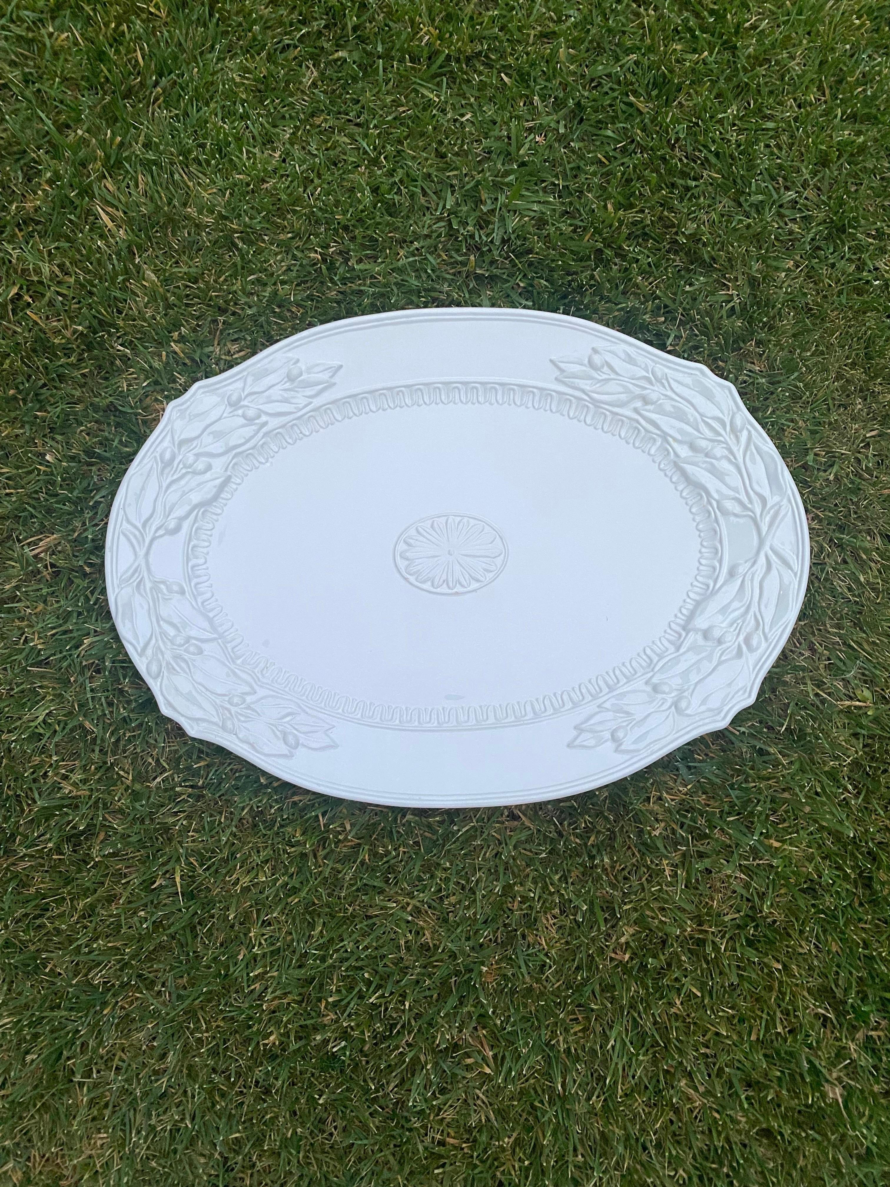 American Fitz and Floyd Chateau Blanc Serving Platter For Sale