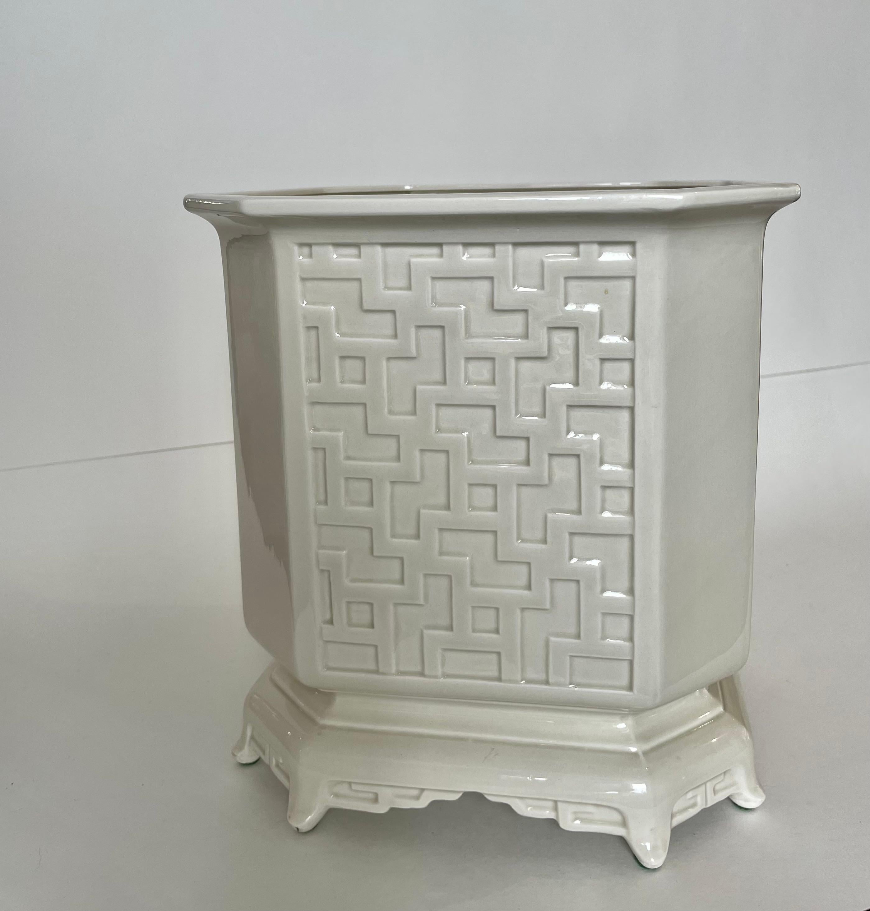 Hollywood Regency Fitz and Floyd Cache Pot For Sale