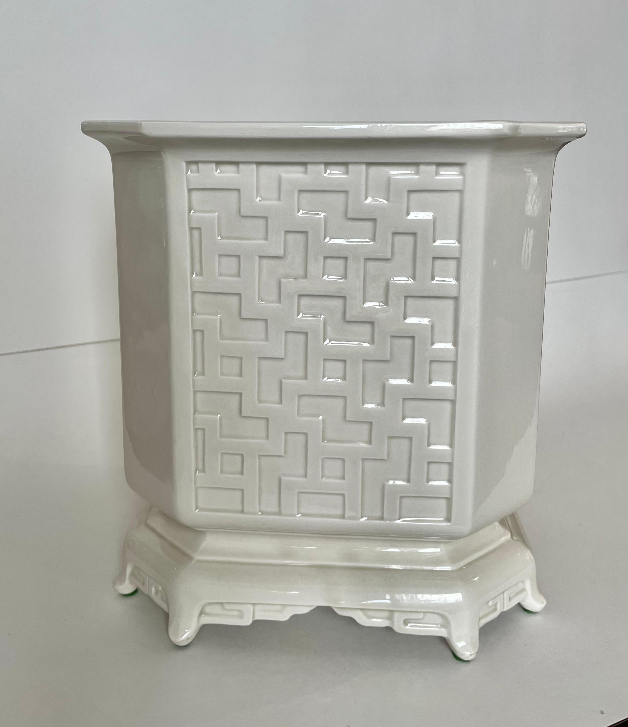 Glazed Fitz and Floyd Cache Pot For Sale