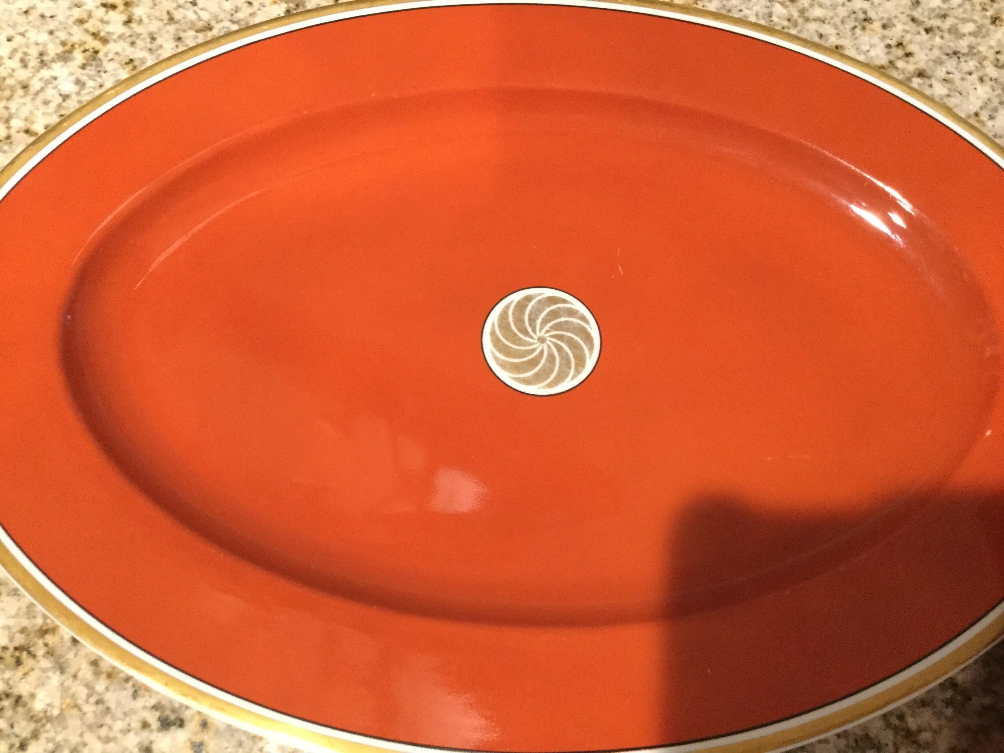Fitz and Floyd Medaillon d’Or Serving Platter and Large Bowl, 1979 In Good Condition For Sale In Palm Springs, CA