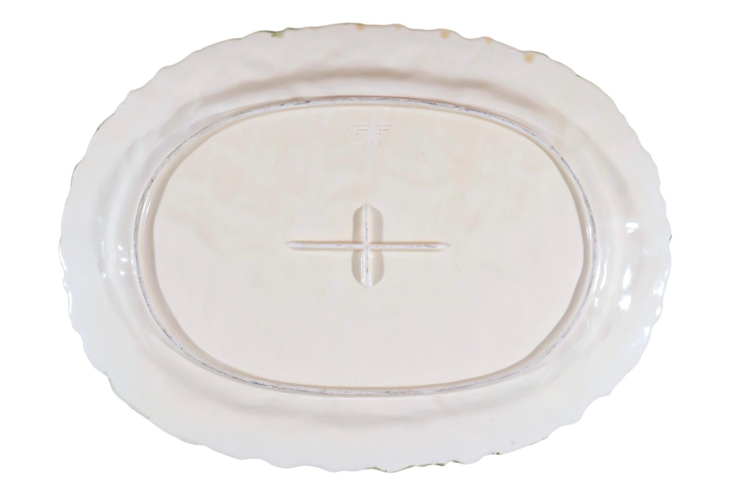 Late 20th Century Fitz and Floyd ‘Tuileries’ Ceramic Serving Platter For Sale