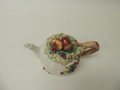 Fitz and Floyd White Bone China Harvest Teapot