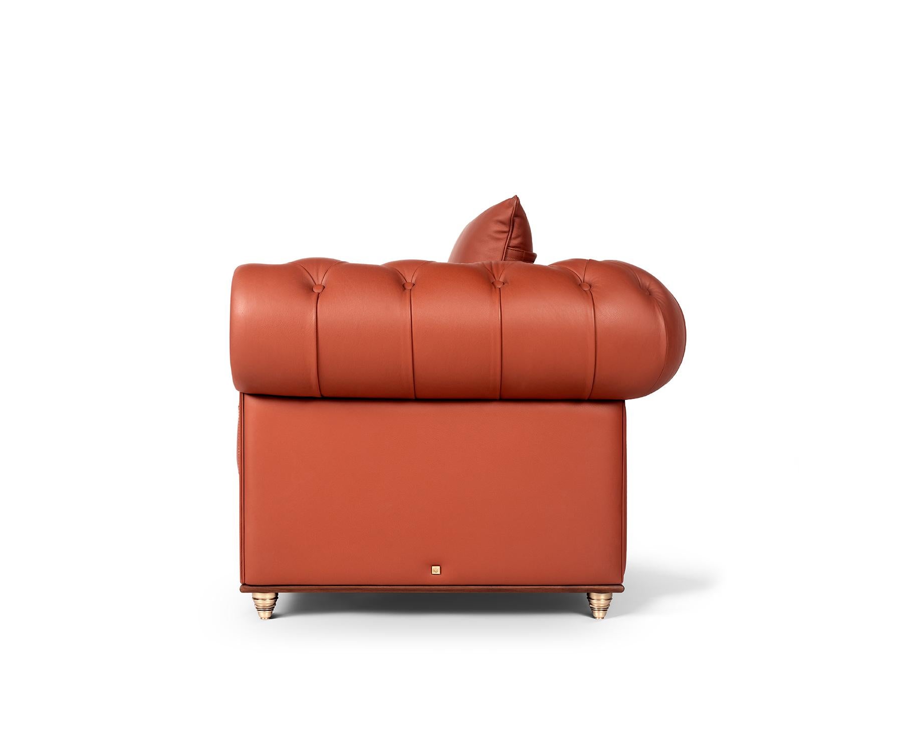Fitz Chesterfield Sofa by Madheke (Bronziert) im Angebot