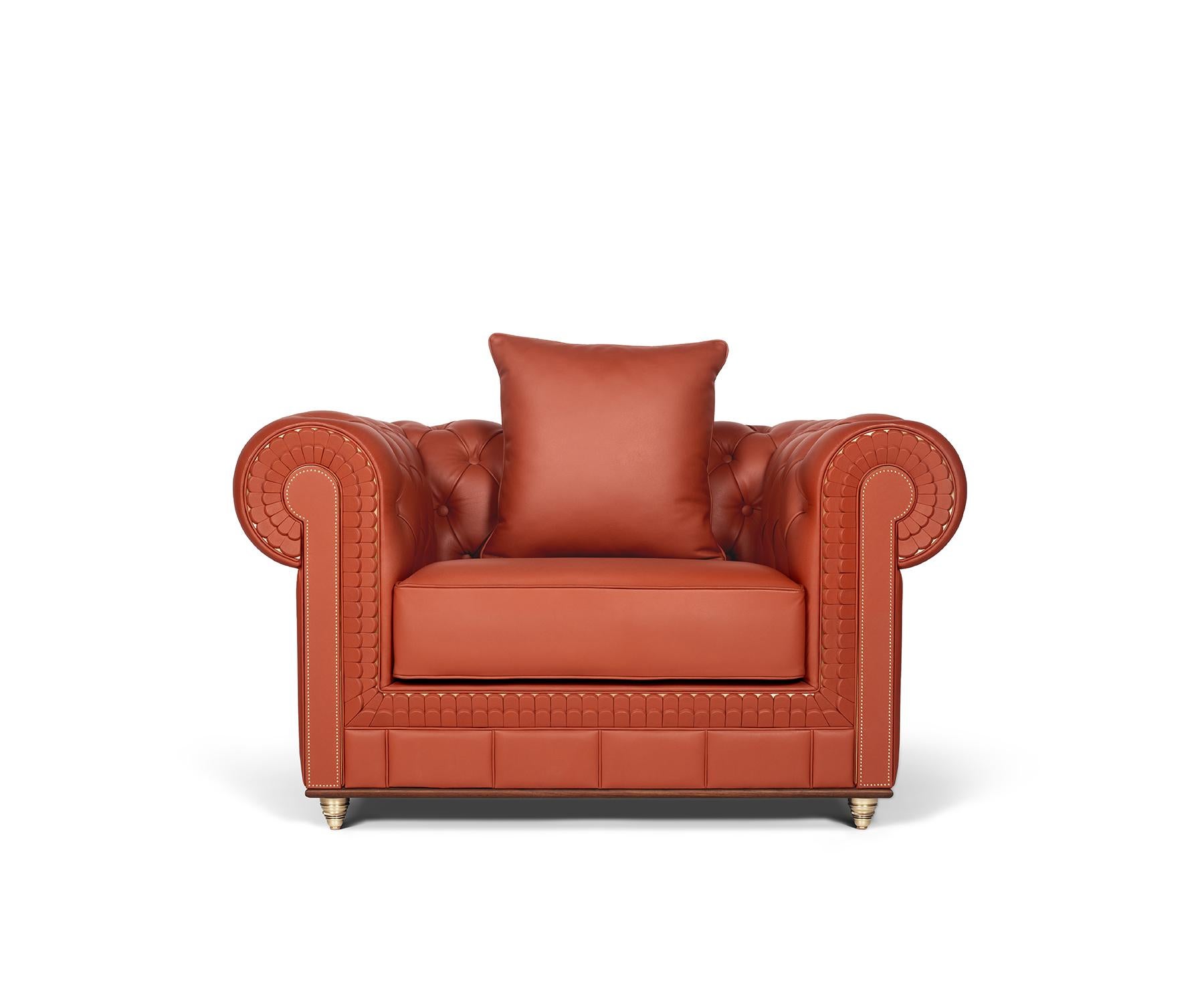 Fitz Chesterfield Sofa by Madheke im Zustand „Neu“ im Angebot in Gurugram, IN