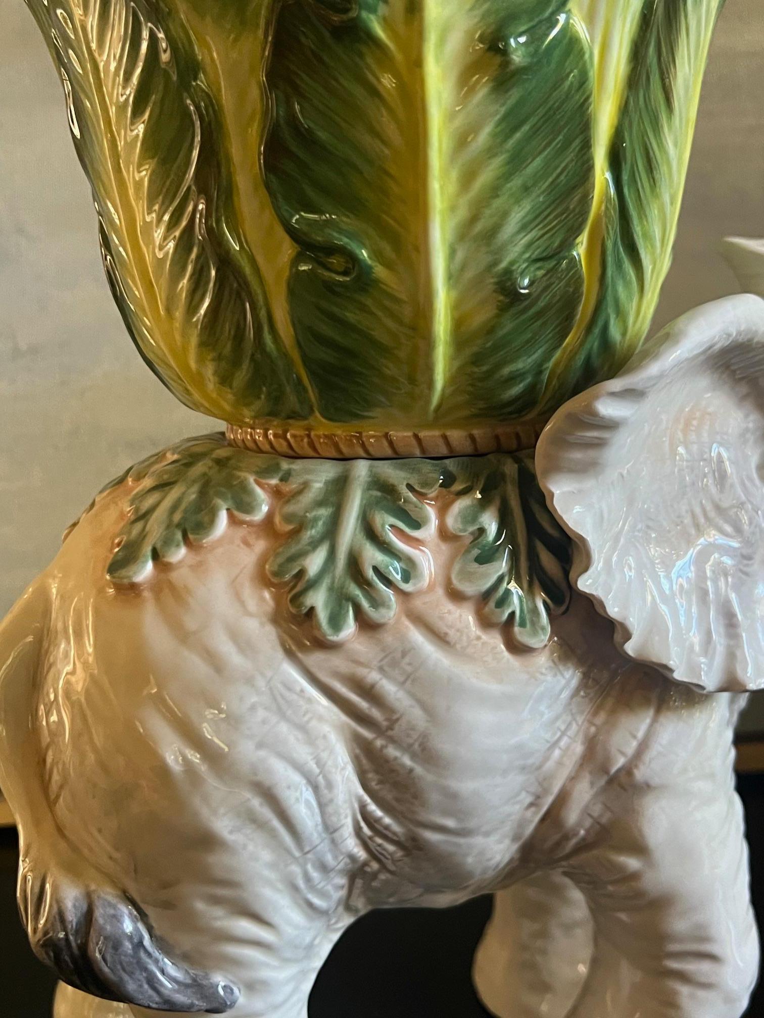 American Fitz & Floyd Elephant Jardiniere Set of 2 , C. 2009