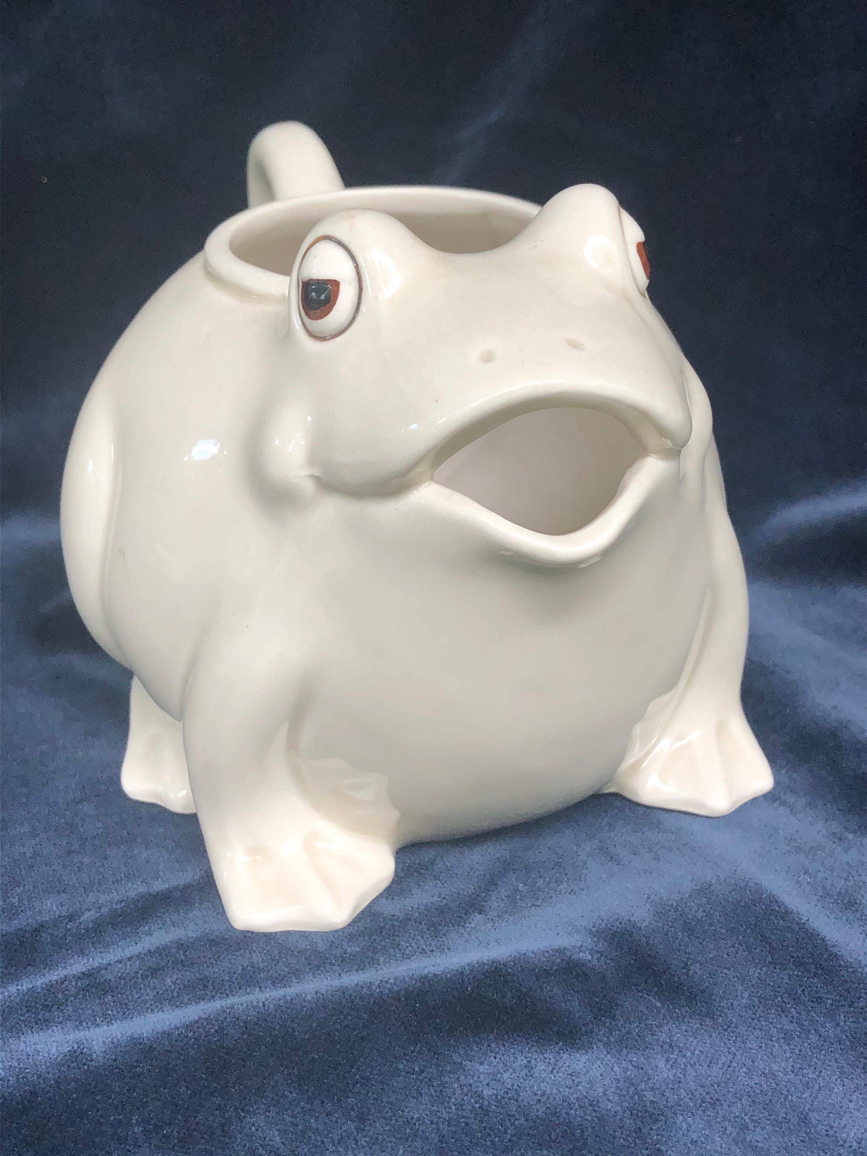 fitz and floyd frog teapot