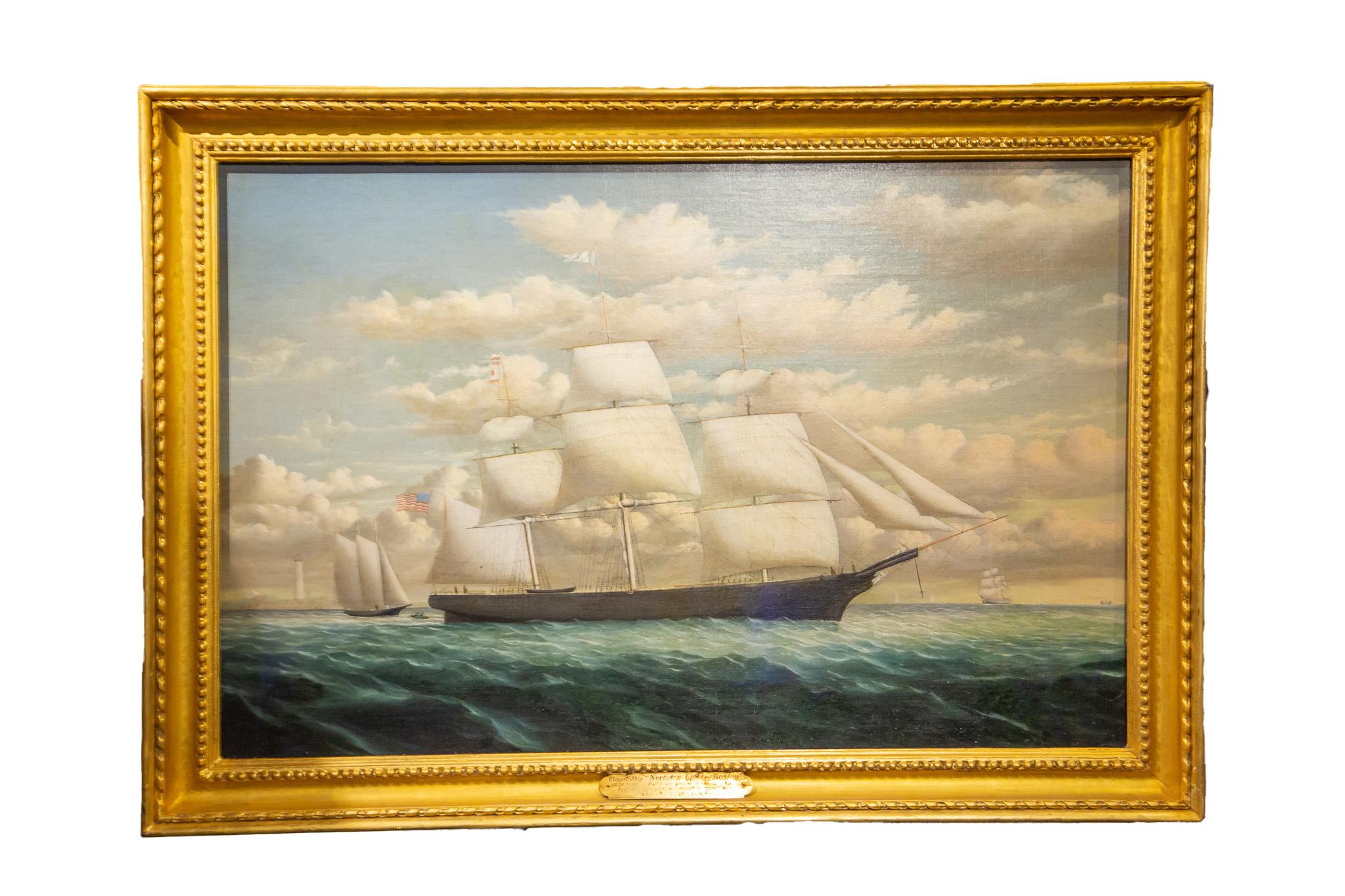 CLIPPER - NORTHERN LIGHT DE BOSTON - Painting de Fitz Henry Lane
