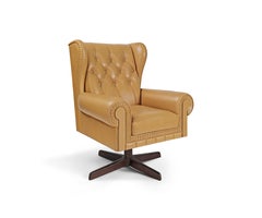 Fitz Office Chair in Leather and Wood by Madheke