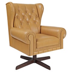 Fitz Office Chair in Leather and Wood by Madheke