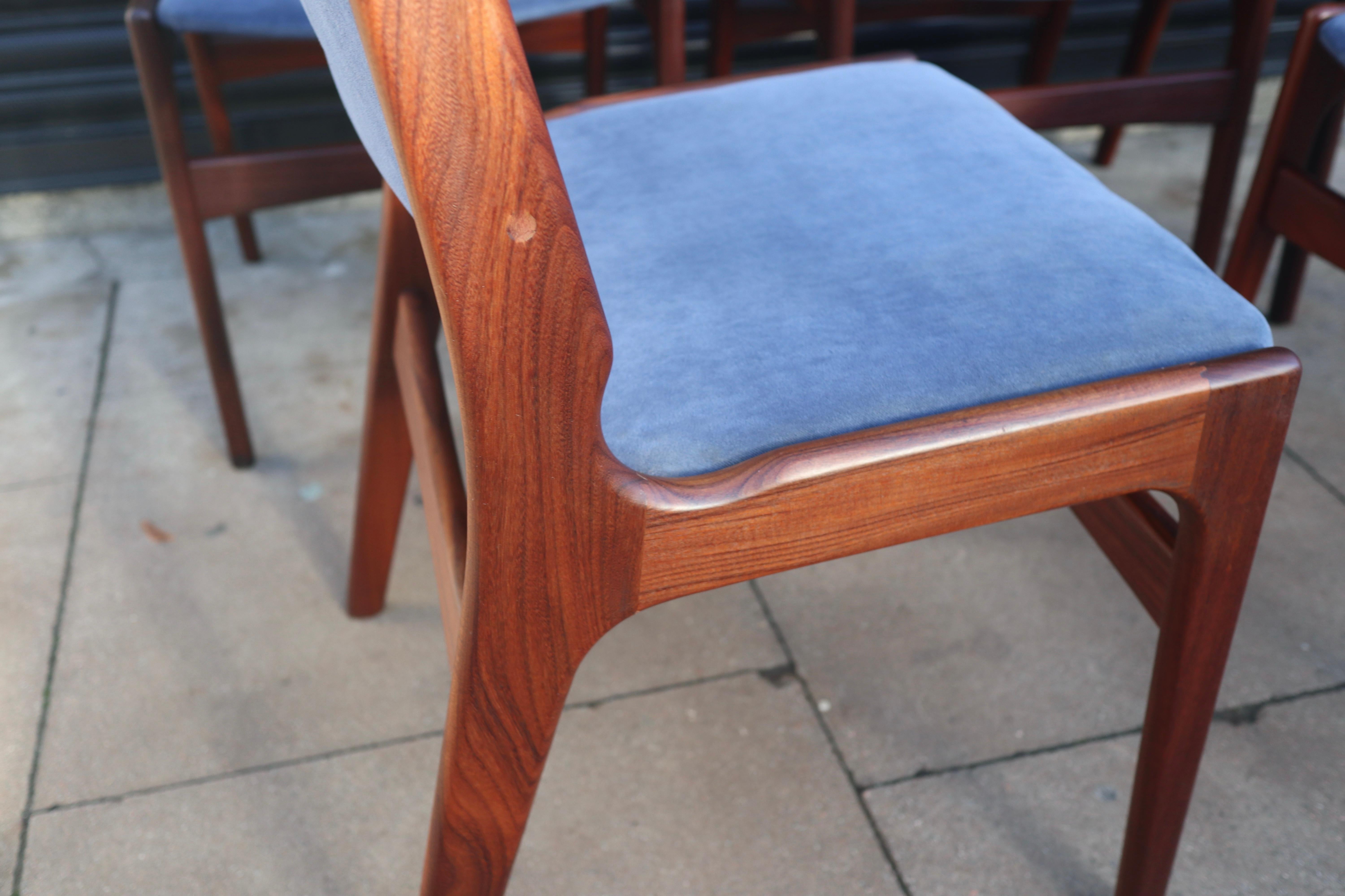 Five 1960s Erik Buch 'Model 89' Teak Danish Dining Chairs For Sale 2