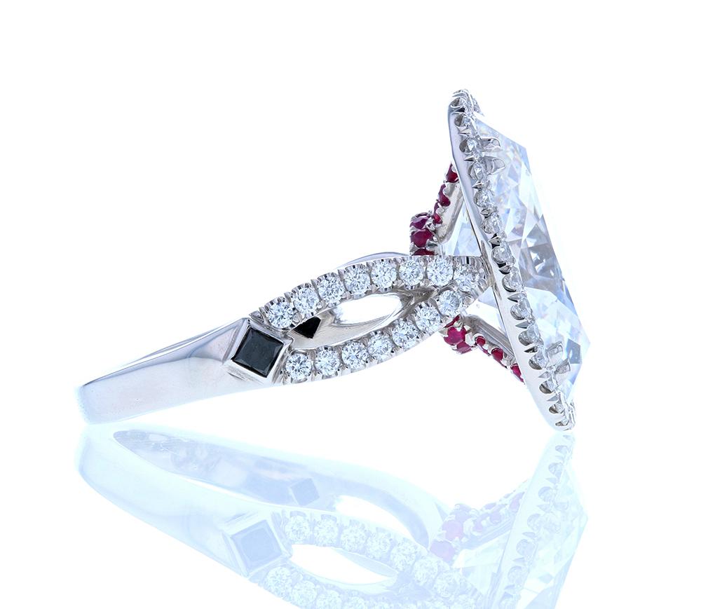 five carat oval diamond ring