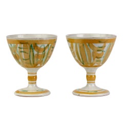 Five Alan Caiger Smith Homer Street Studio Pottery Goblets, circa 1960