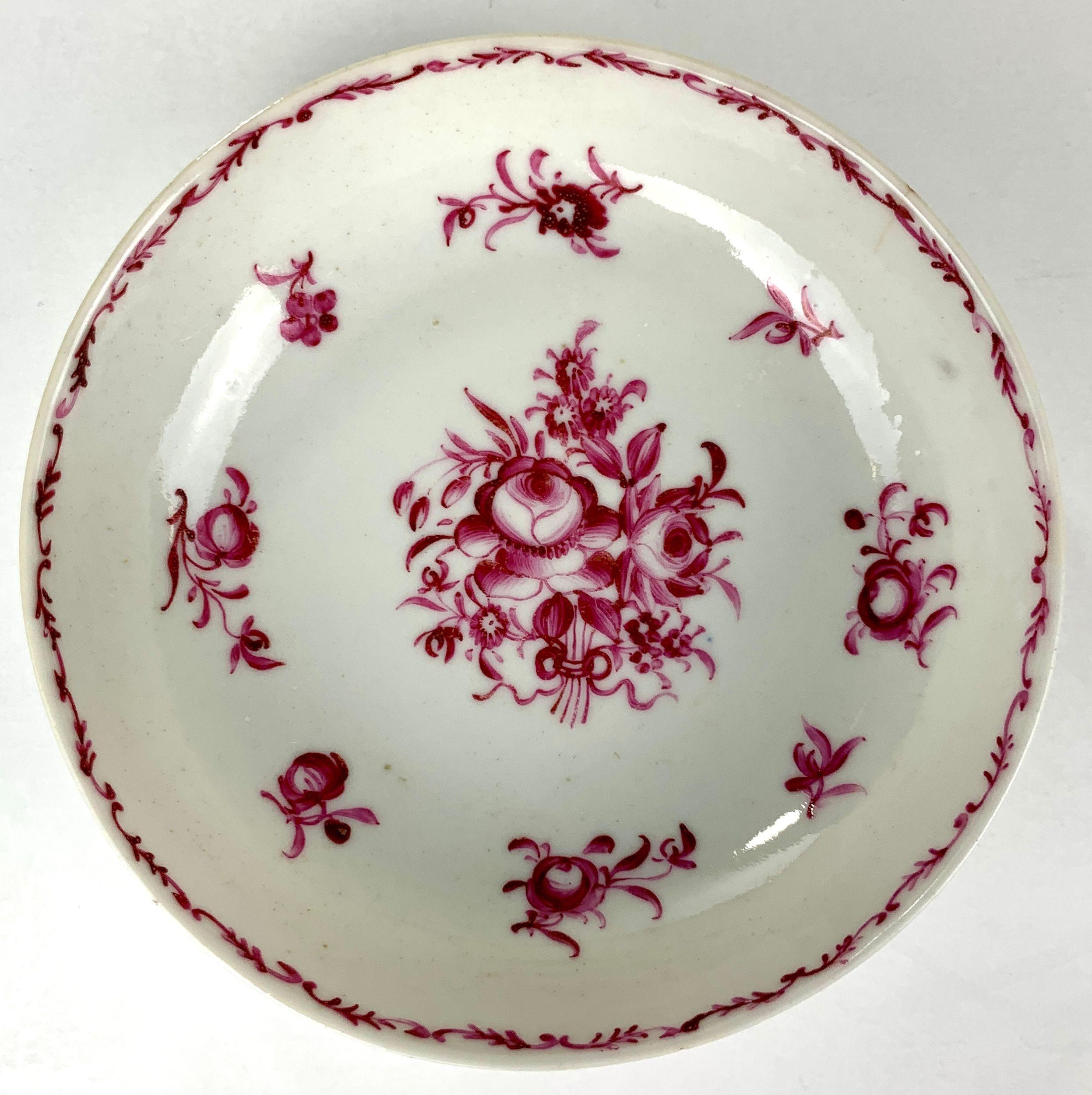 This set of antique Chinese porcelain saucers features beautiful peonies hand-painted in monochrome purple.
Peonies symbolize prosperity, good luck, love, and honor in Chinese tradition. The color purple symbolizes love and spiritual awareness.
The