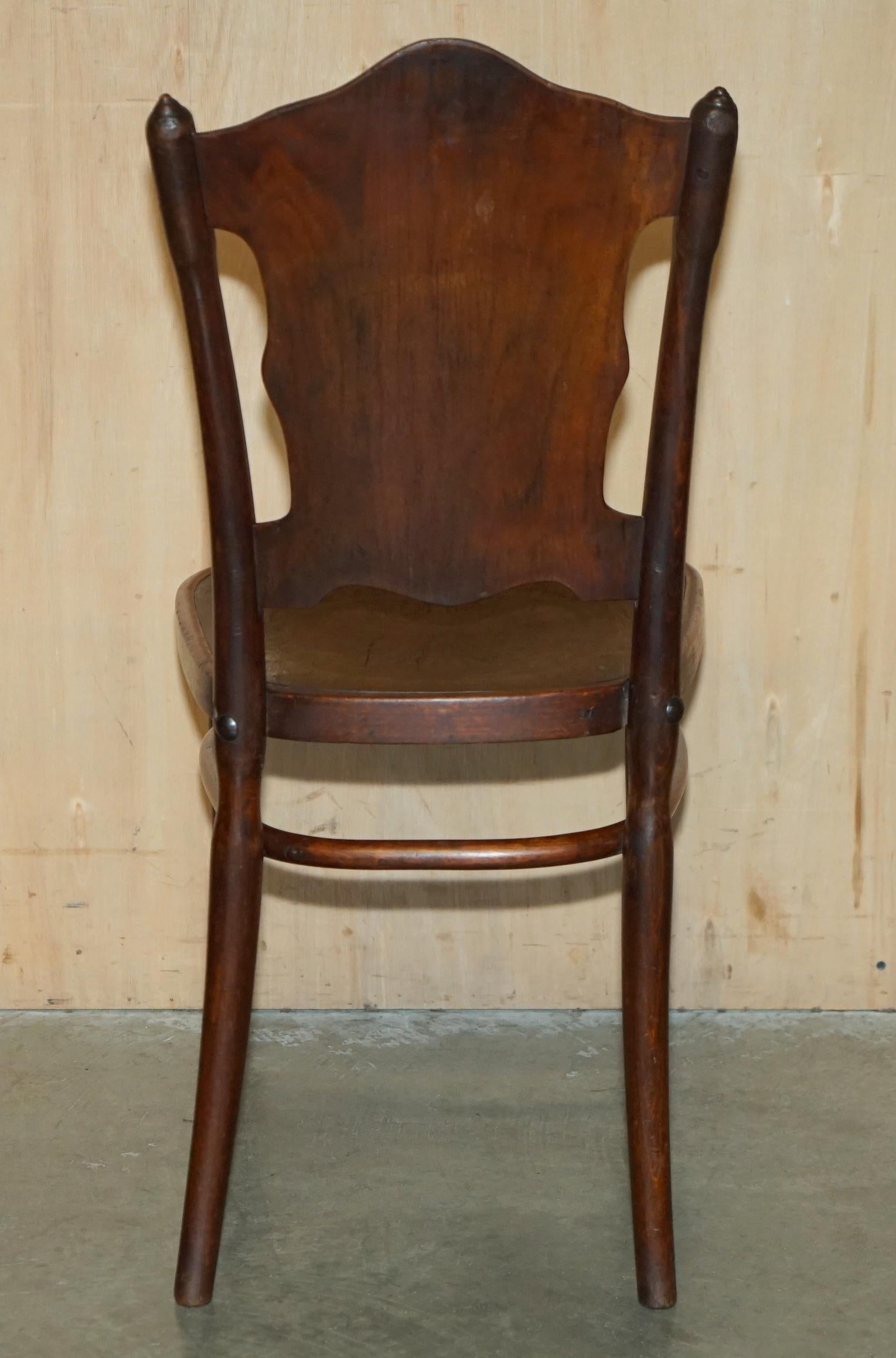 FiVE ANTIQUE JACOB & JOESEF KOHN CIRCA 1850 THONET BENTWOOD CHERUB DINING CHAIRS in vendita 6