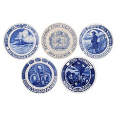 Five Antique Rörstrand Anniversary / Memorial Plates, Early 20th Century