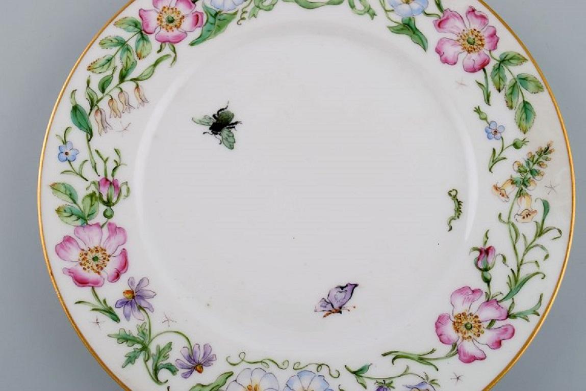 19th Century Five Antique Royal Copenhagen Porcelain Plates, Late 19th C For Sale