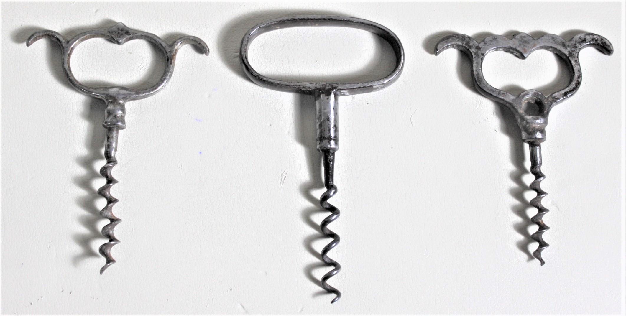 Art Deco Five Antique Twist and Pull Corkscrews or Cork Pullers