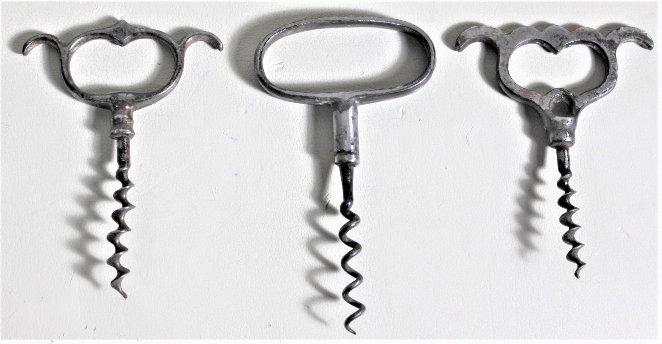 American Five Antique Twist and Pull Corkscrews or Cork Pullers