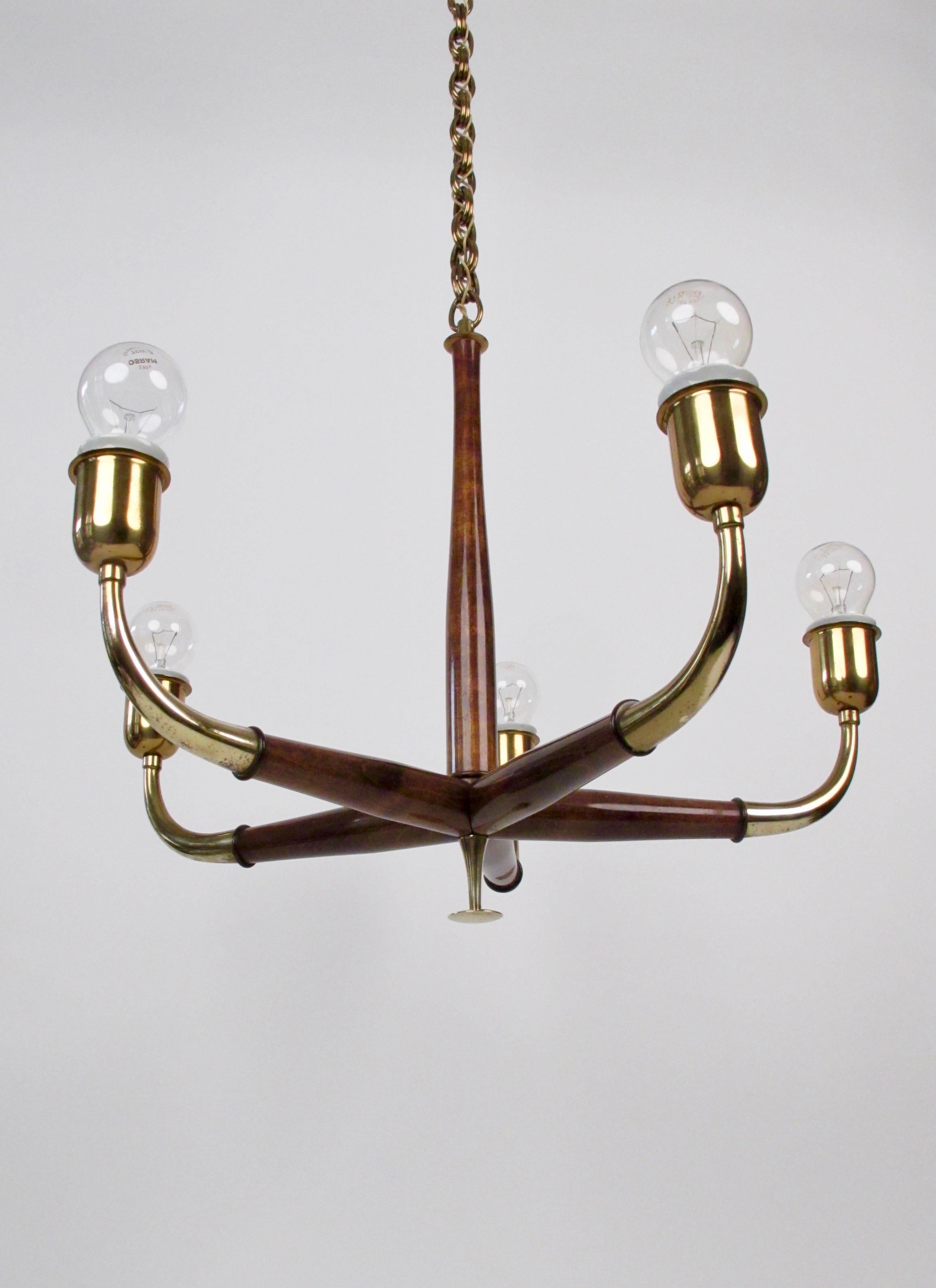 Mid-20th Century Five Arm Chandelier from Josef Frank, 1930s