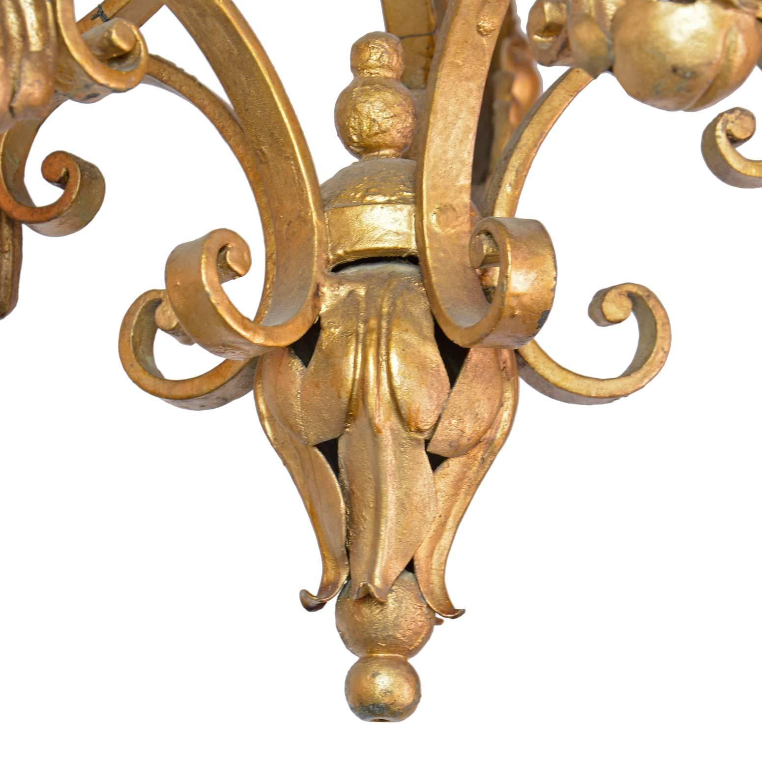 Five-Arm French Chandelier In Good Condition For Sale In Minneapolis, MN