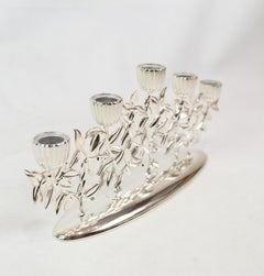 Five-Armed Silver-Plated Candlestick From 1940s