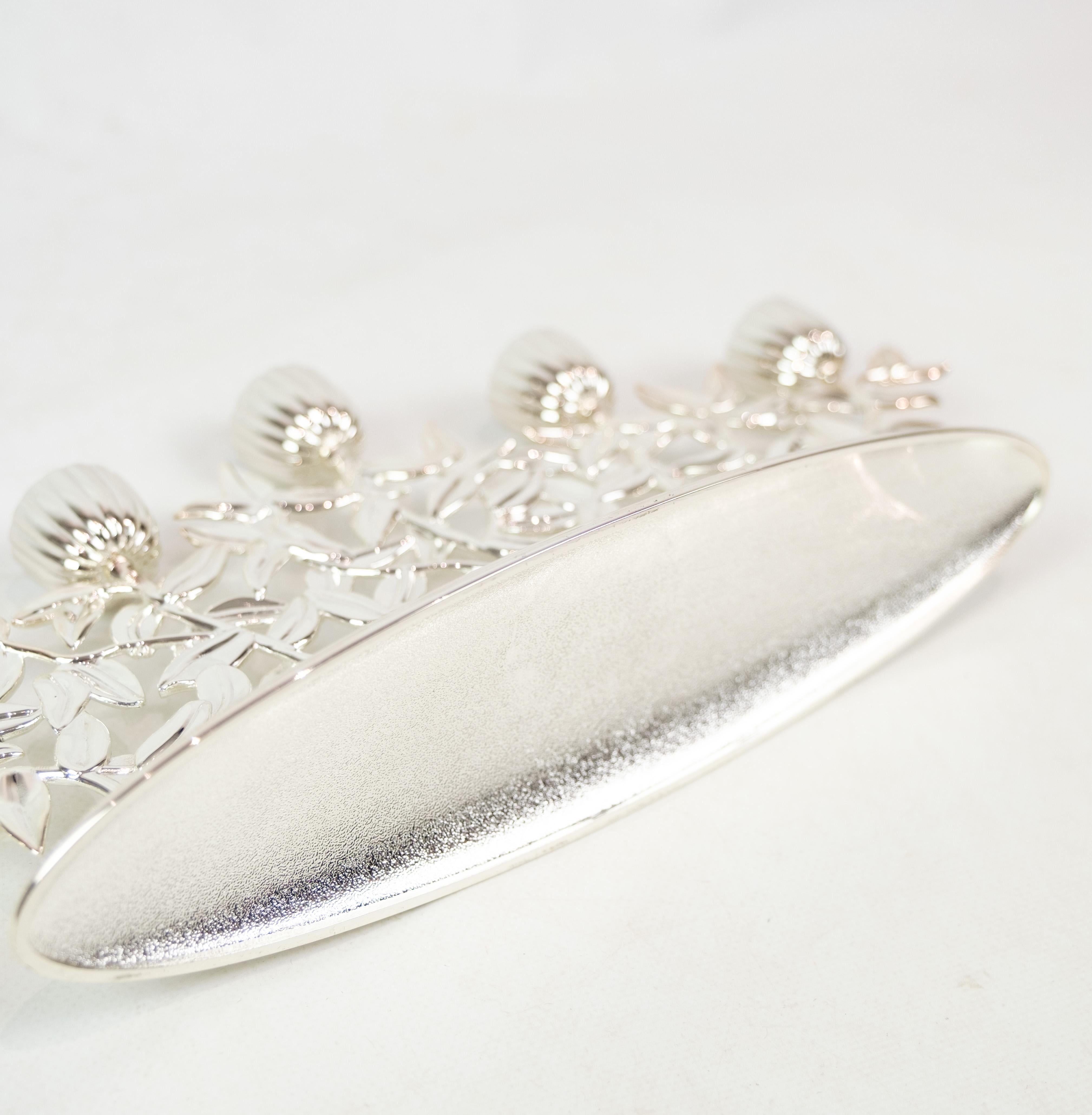Danese Candeliere a cinque braccia in argento degli anni '40 in vendita